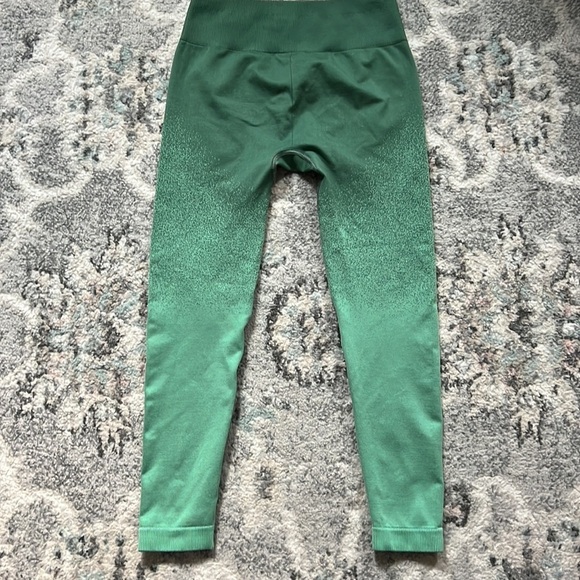 Gymshark Green Seamless Ombré Leggings - Picture 8 of 10